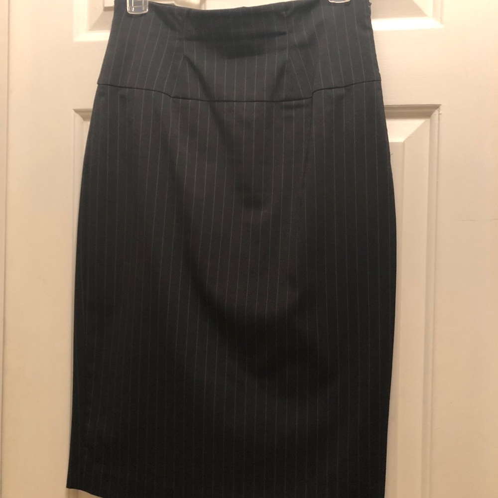 Nine West Black Pinstripe Skirt